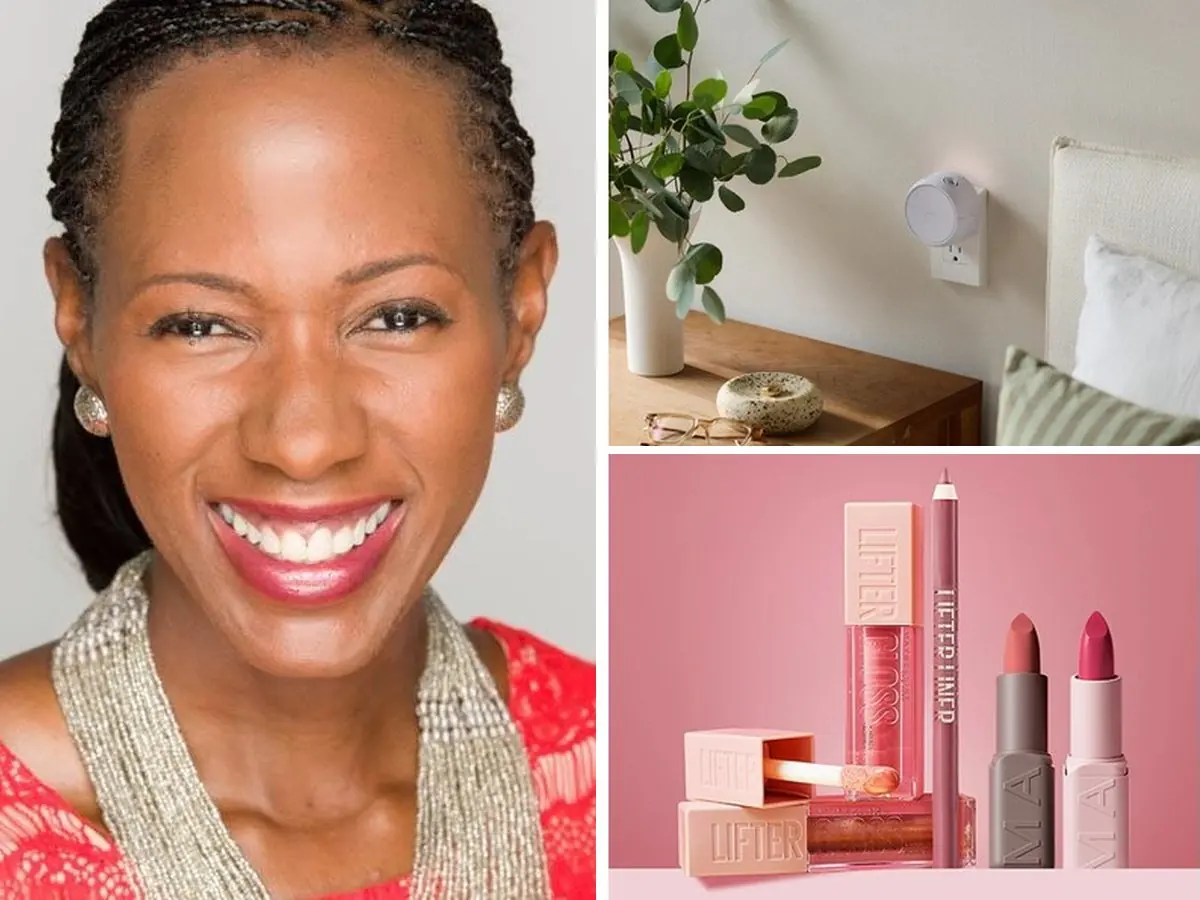 Patricia Coan, with products from brands she has run